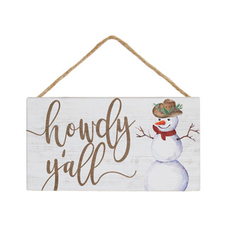 Howdy Y'all Snowman - Petite Hanging Accents