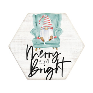 Merry And Bright Gnome - Honeycomb Coasters