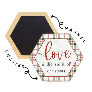 Love Spirit Plaid - Honeycomb Coasters