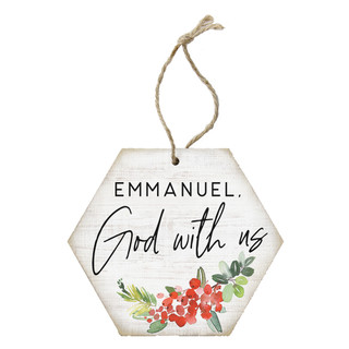 Emmanuel God Holly - Honeycomb Ornaments
