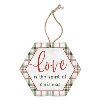 Love Spirit Plaid - Honeycomb Ornaments