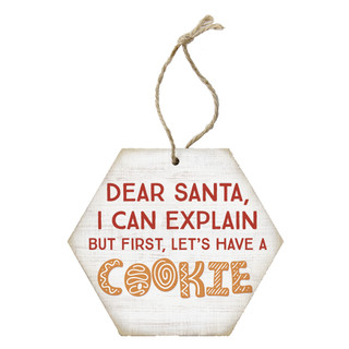 Santa Have A Cookie - Honeycomb Ornaments