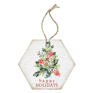 Happy Holidays Holly - Honeycomb Ornaments