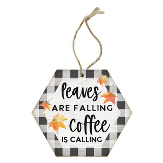Leaves Falling Plaid - Honeycomb Ornaments