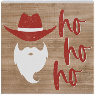 Cowboy Santa Ho Ho Ho - Small Talk Square