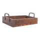 RUSTIC TRAY SET - STAINED WOOD