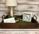 RUSTIC TRAY SET - STAINED WOOD
