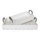 RUSTIC TRAY SET - WHITE WOOD
