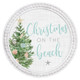Christmas On The Beach - Beaded Round Wall Art