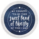 Land Of Liberty Denim - Beaded Round Wall Art