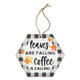 Leaves Falling Plaid - Honeycomb Ornaments