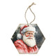 Santa Looking Right - Honeycomb Ornaments