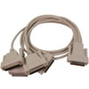 Cable HD44 Male to 4 DB25 Male 3 ft.