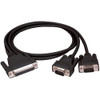 Cable DB25 Female to two DB9 Males 3 ft.