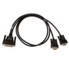 Cable DB25 Female to two DB9 Males 3 ft.