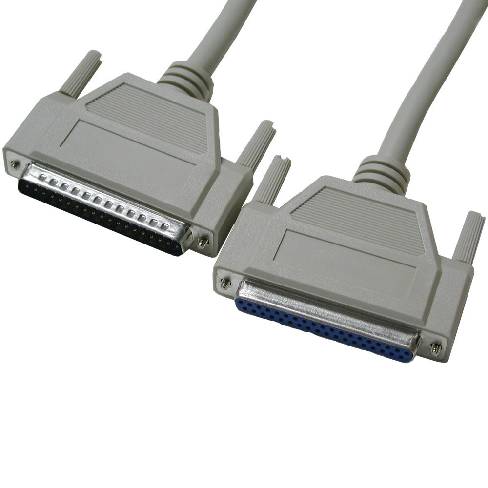 DB-37M to DB-37F; 6' Long; Black