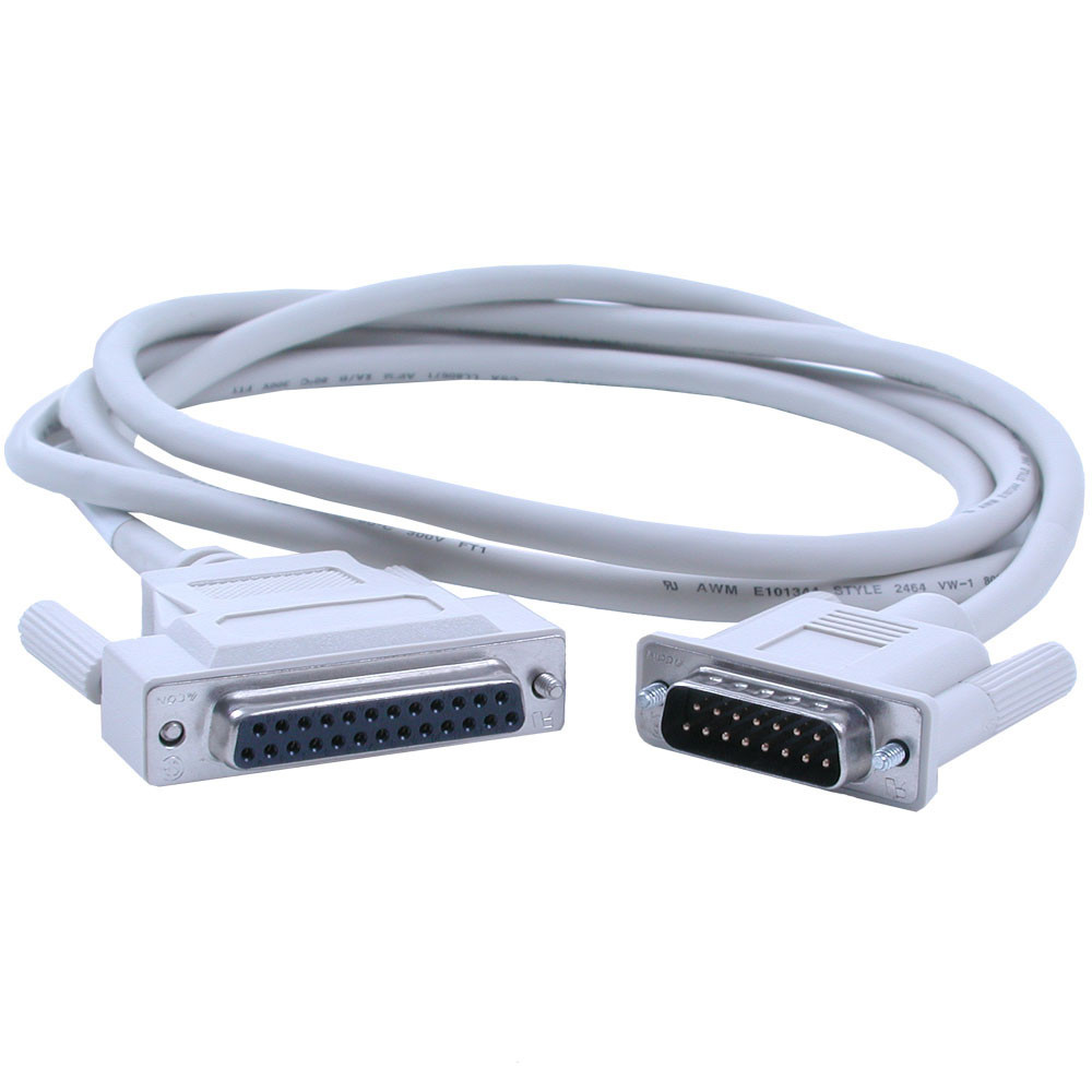 Cable DB-25F to DB-15M Twisted Pair 6ft.