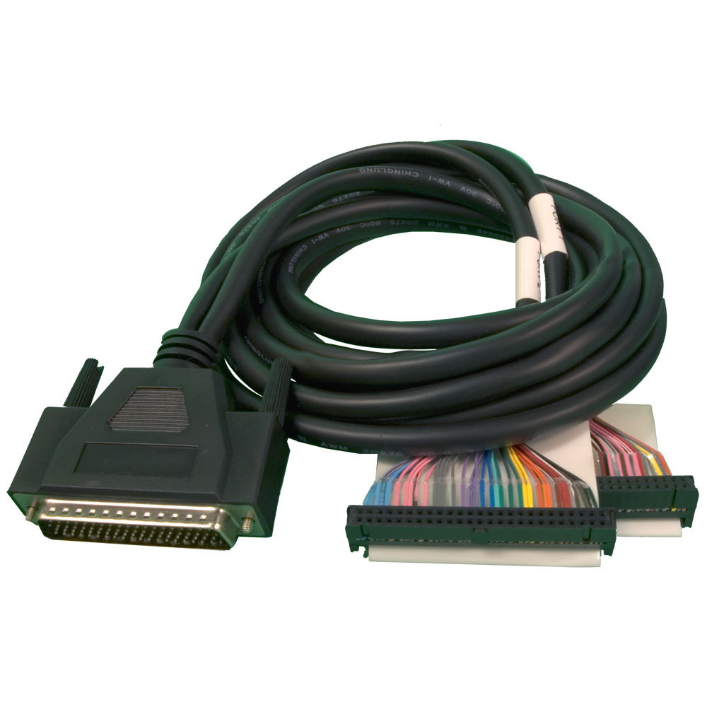 Db78 Inline DB78 Male to 2 IDC 50 Pin Cable; beige color; 6' - Sealevel Systems, Inc