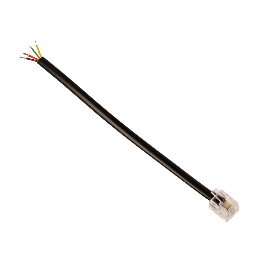 Cable; RJ11 to Striped/Tinned Leads; 6";Rev A2