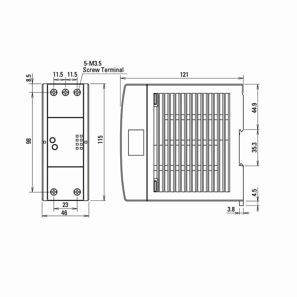 24V DC Din Rail Mounted Power Supply