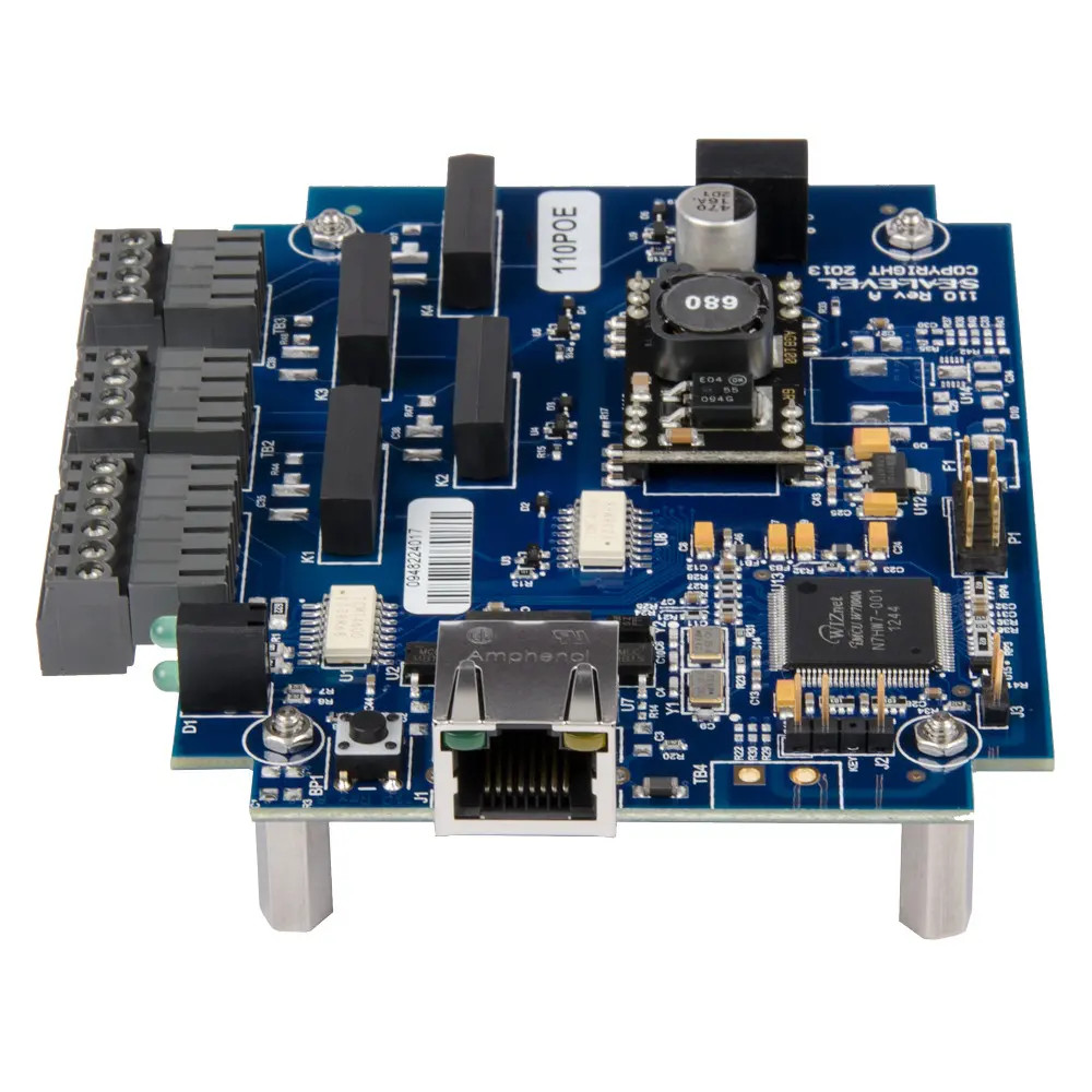 SeaI/O PoE Modbus TCP w/ 4 Iso Inputs; 4 Reed Relays