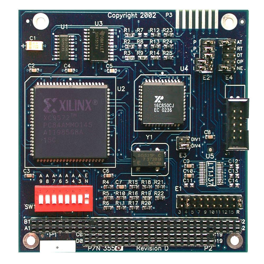 SIOページ SIO-104: 1 Port PC104 RS232 Async Serial Adapter - Sealevel
