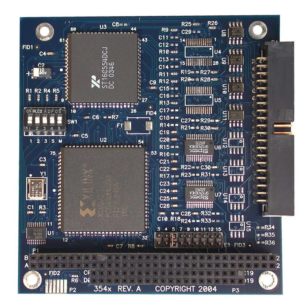 SIO-104.2+2:4 Port PC104 RS232/422/485 Async Serial Adapter