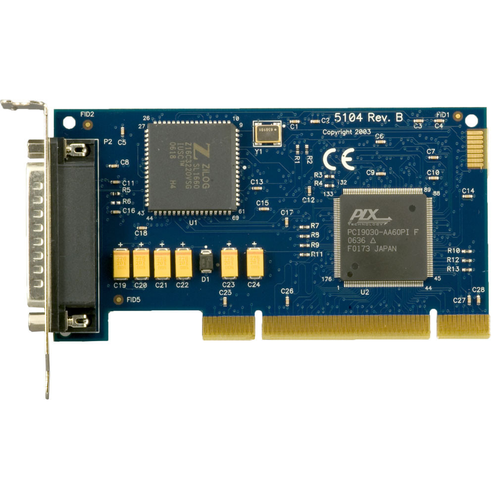 5104 LP PCI RS-232; 422; 485; 530; 530A; V.35