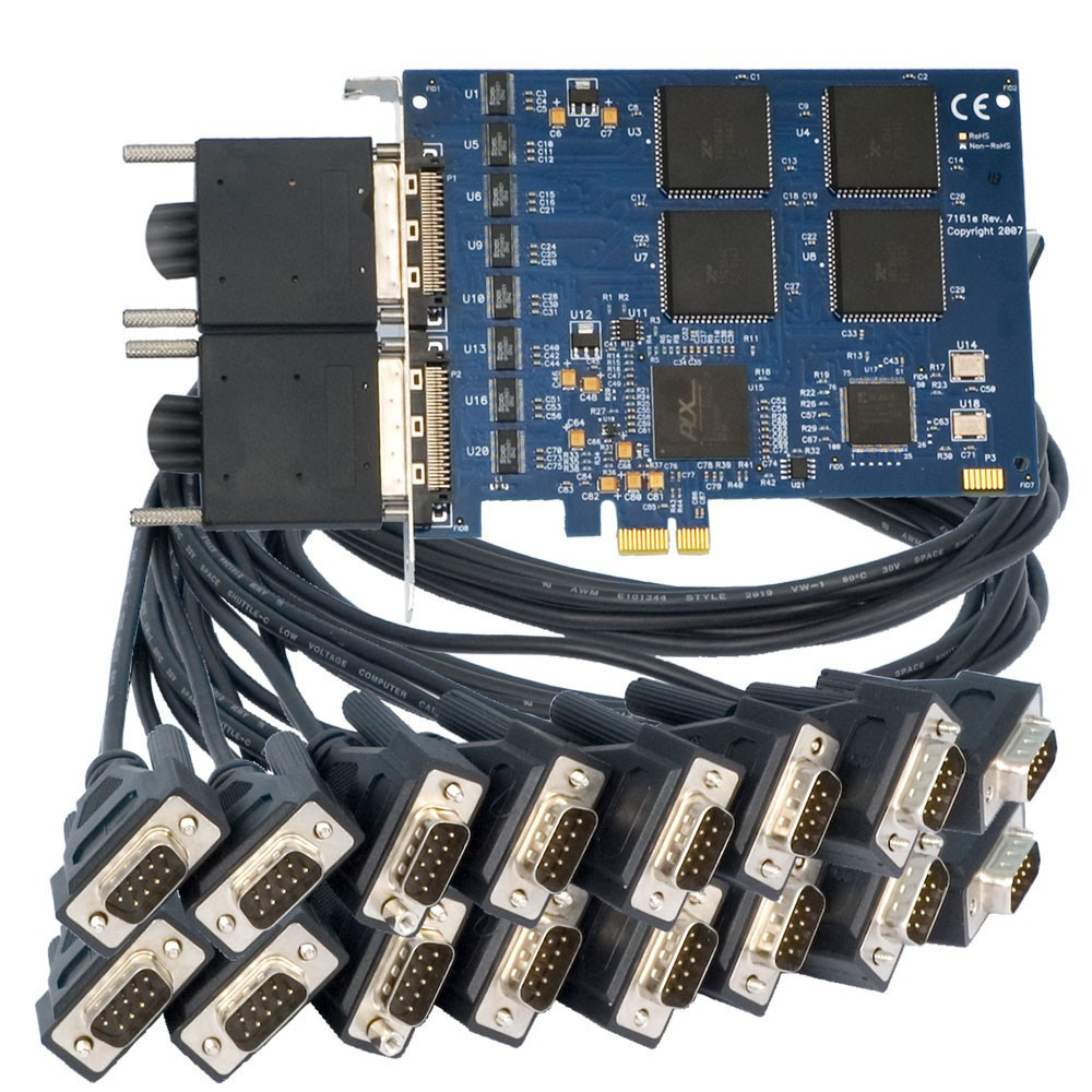 COMM+16.PCIe: 16-Port DB25 PCI Express RS-232 Serial Adapter