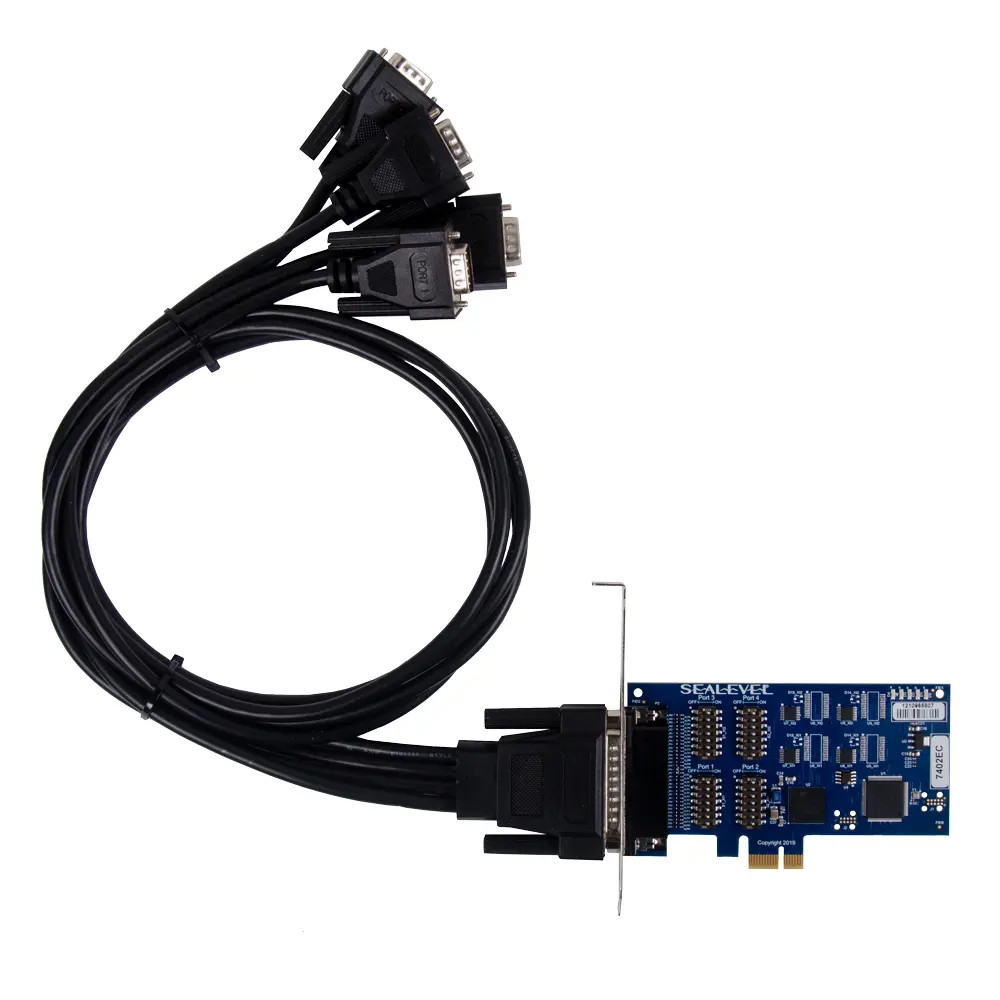 7402EC - Low Profile PCIe 4-Port RS-422-485 Async Serial Card