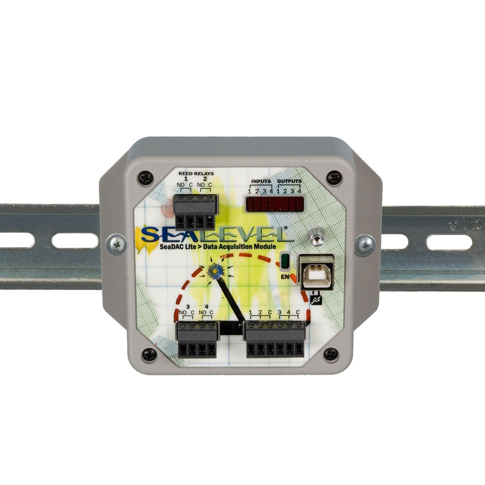 SeaDAC Lite - USB to 4 Isolated Inputs; 4 Reed Relays