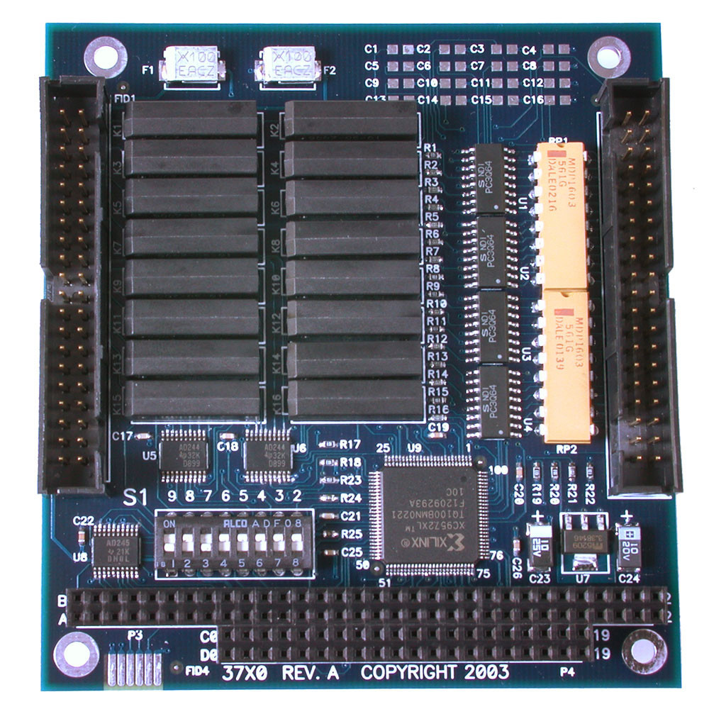 DIO-32.104 Kit:PC104 16 Reed Relay; 16 Iso Inputs; Portholes