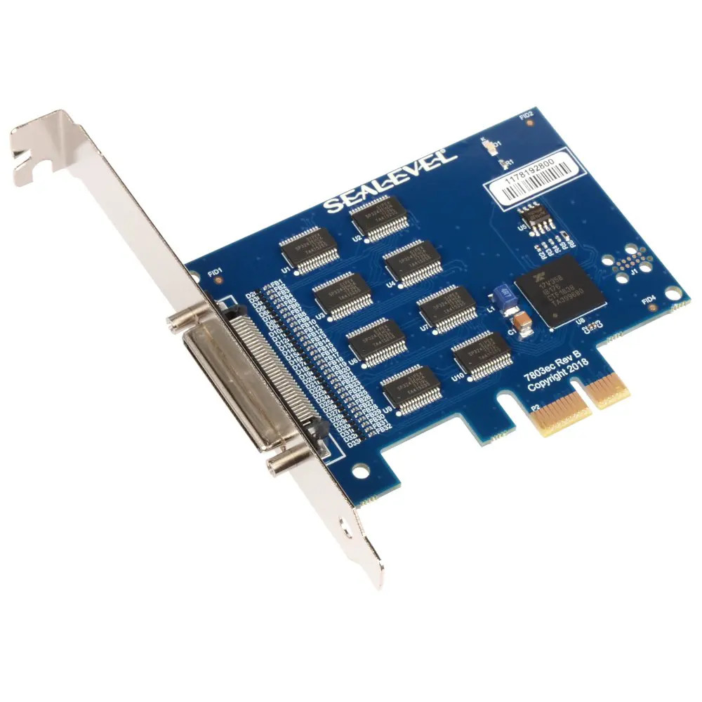 PCIe 8-Port RS-232 Async Serial Card