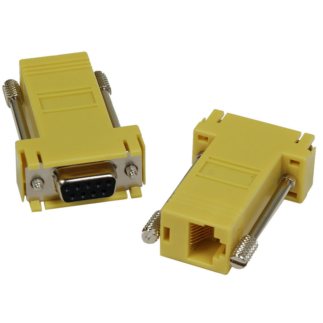 DB9F to RJ45 Modular Adapter (RS-485) for SeaI/O (Yellow)