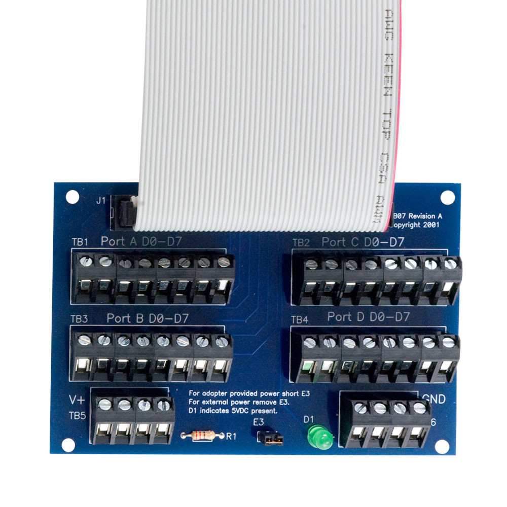Terminal Block - 50-Pin Header to 40 Screw Terminals