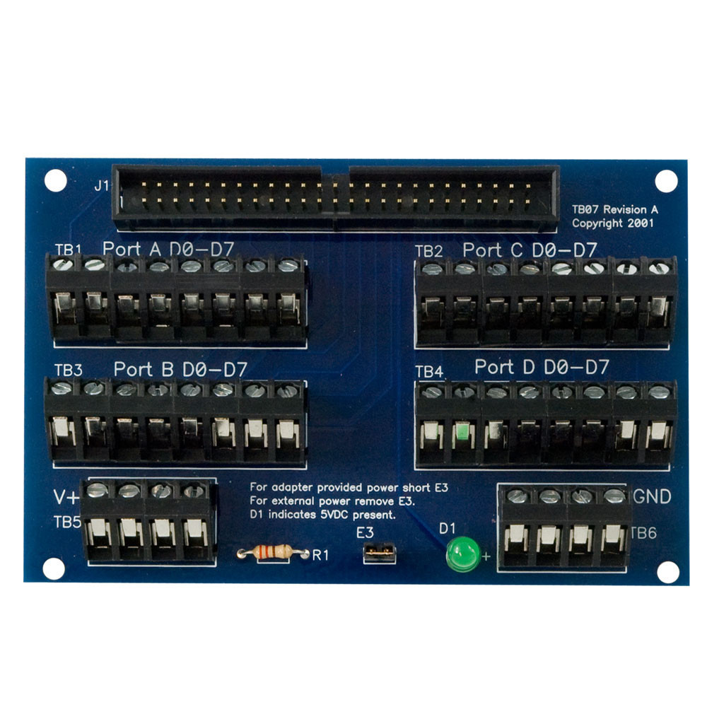Terminal Block - 50-Pin Header to 40 Screw Terminals