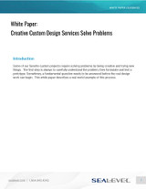 White Paper: Creative Custom Design Services Solve Problems