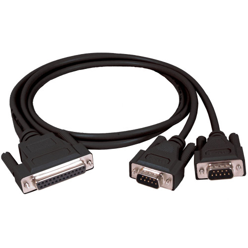 Cable DB25 Female to two DB9 Males 3 ft. Cable DB25 Female to two DB9 Males 3 ft.