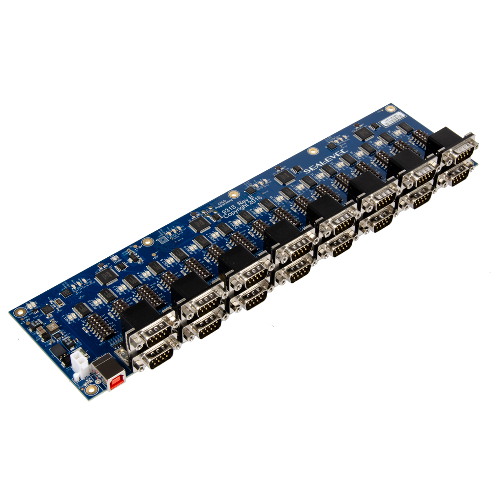 SeaLINK+16: USB to 16-Port RS-232/422/485 DB9 Serial Adapter