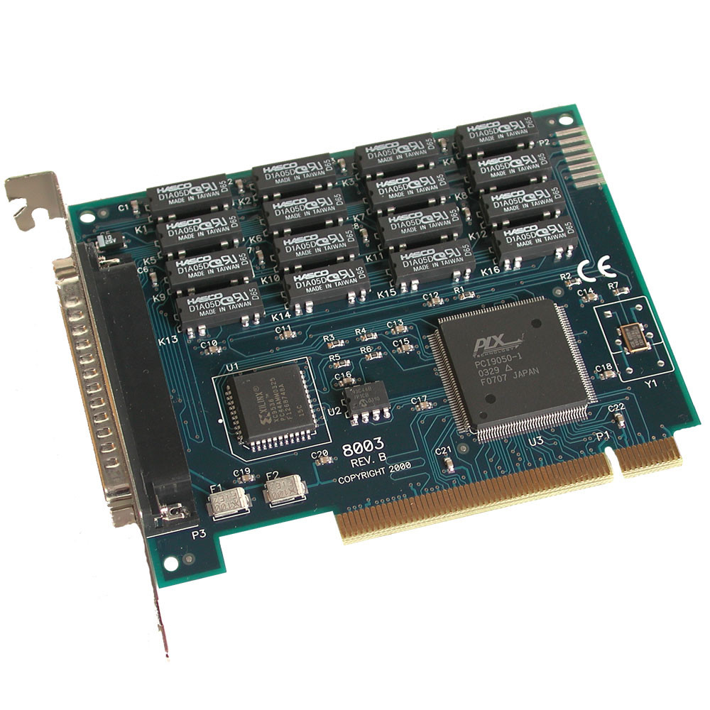 REL-16.PCI: PCI 16 Reed Relay Output Digital I/O Adapter