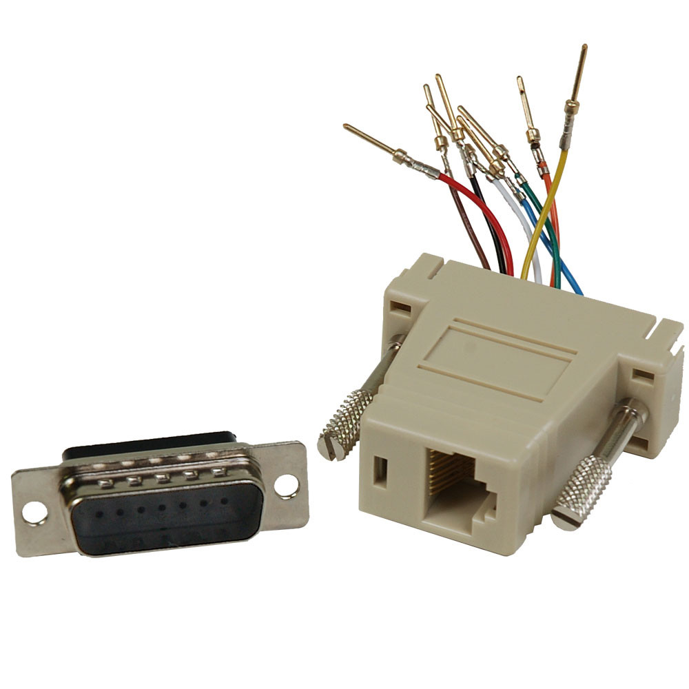 F Rj45 Adapter DB15M to RJ45F Modular Adapter - Sealevel Systems, Inc