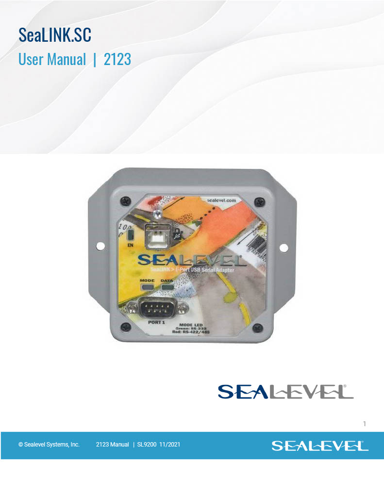 Manual: 2123 - Sealevel Systems, Inc