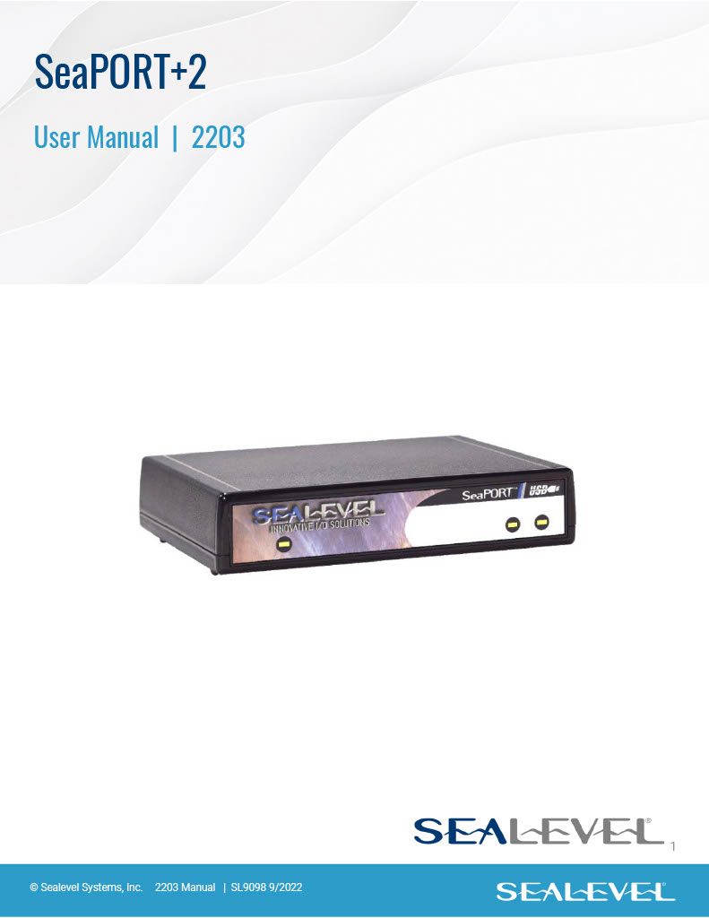 Manual: 2203 - Sealevel Systems, Inc