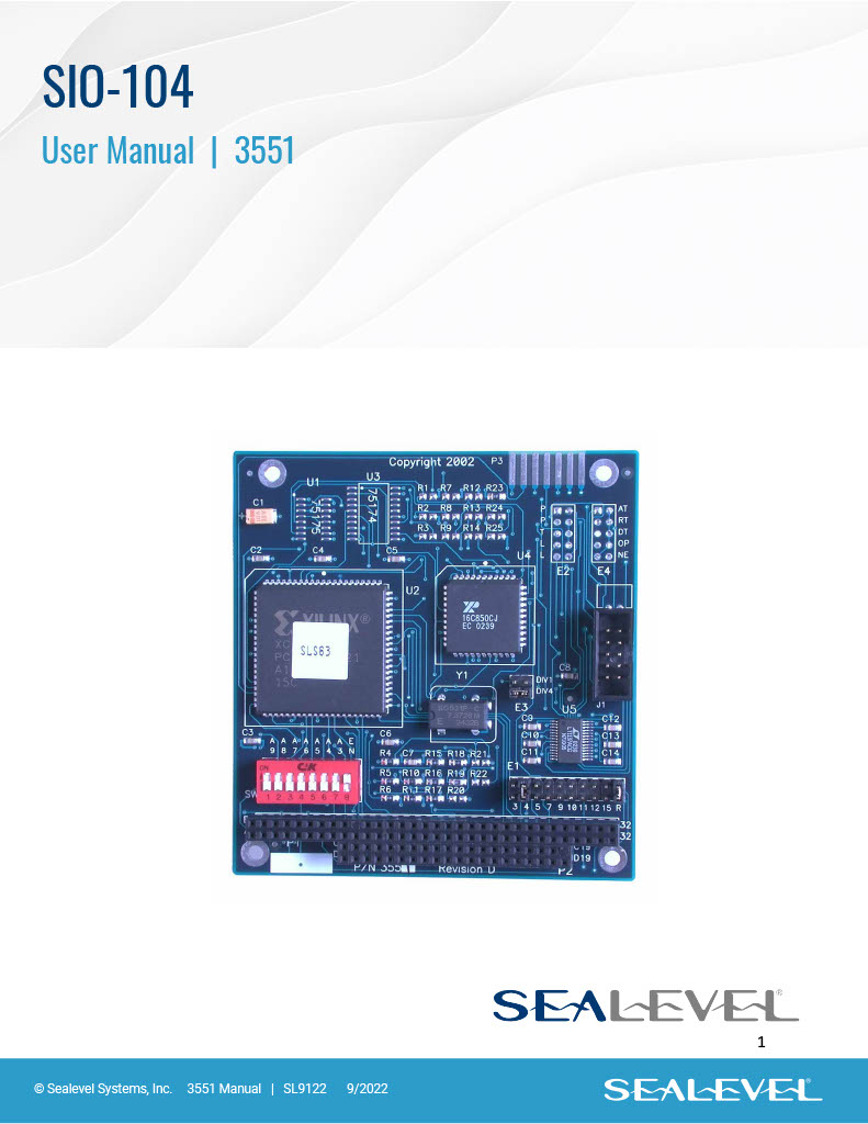 Manual: 3551 - Sealevel Systems, Inc