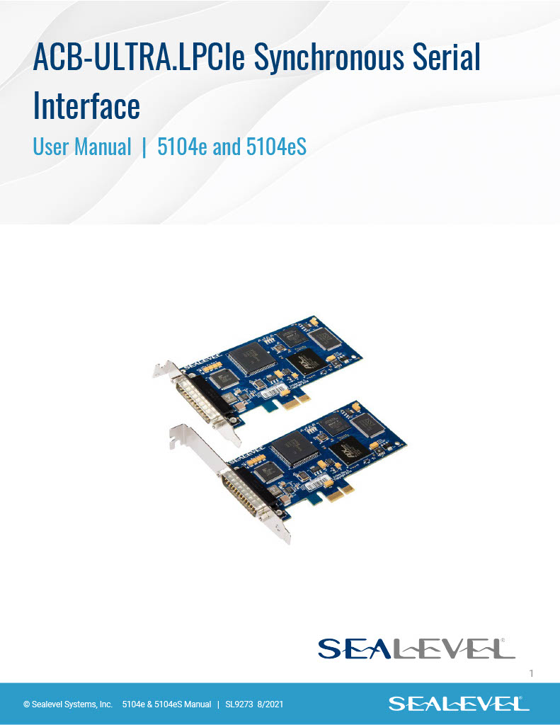 Manual: 5104e - Sealevel Systems, Inc