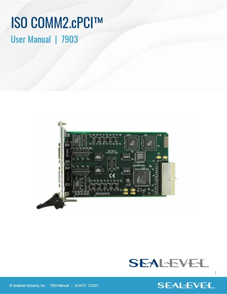 Manual: 7903 - Sealevel Systems, Inc