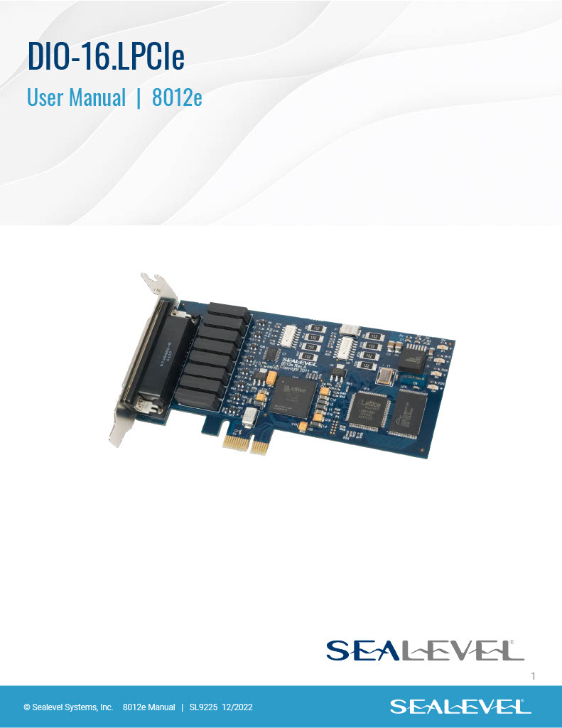 Manual: 8012e - Sealevel Systems, Inc