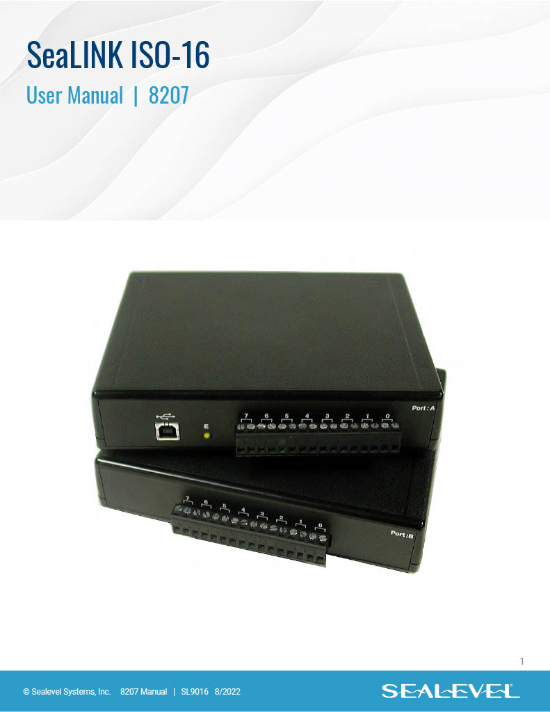 Manual: 8207 - Sealevel Systems, Inc
