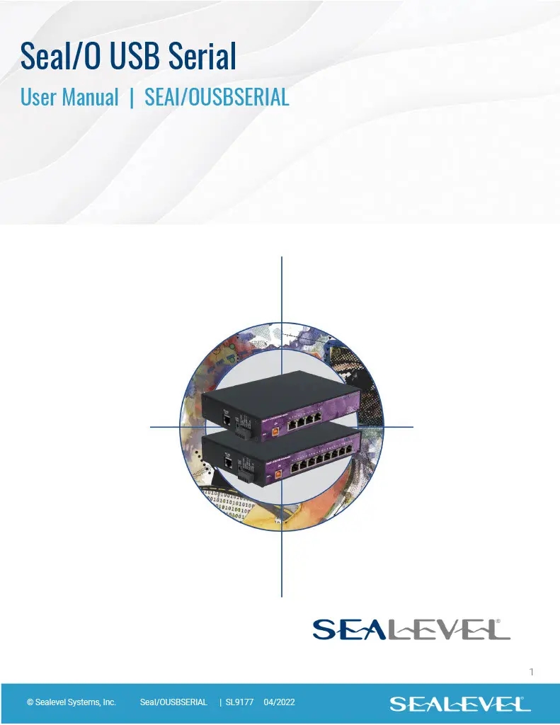 Manual: SeaI/O USB Serial - Sealevel Systems, Inc