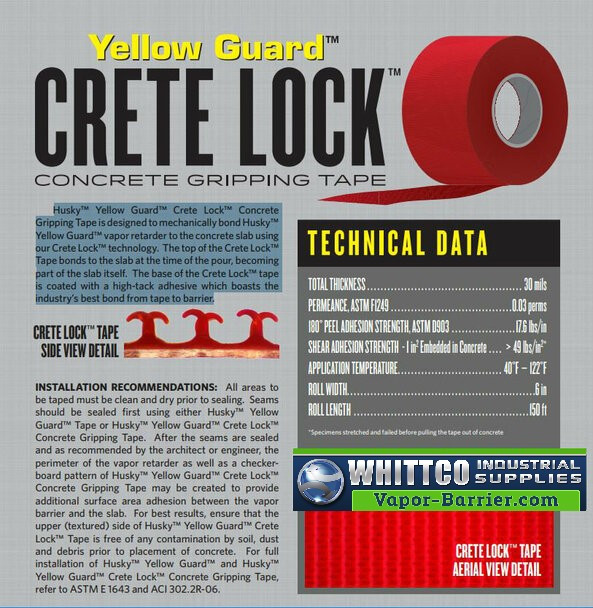 Sealing Tape Vapor Barrier Yellow Guard Red